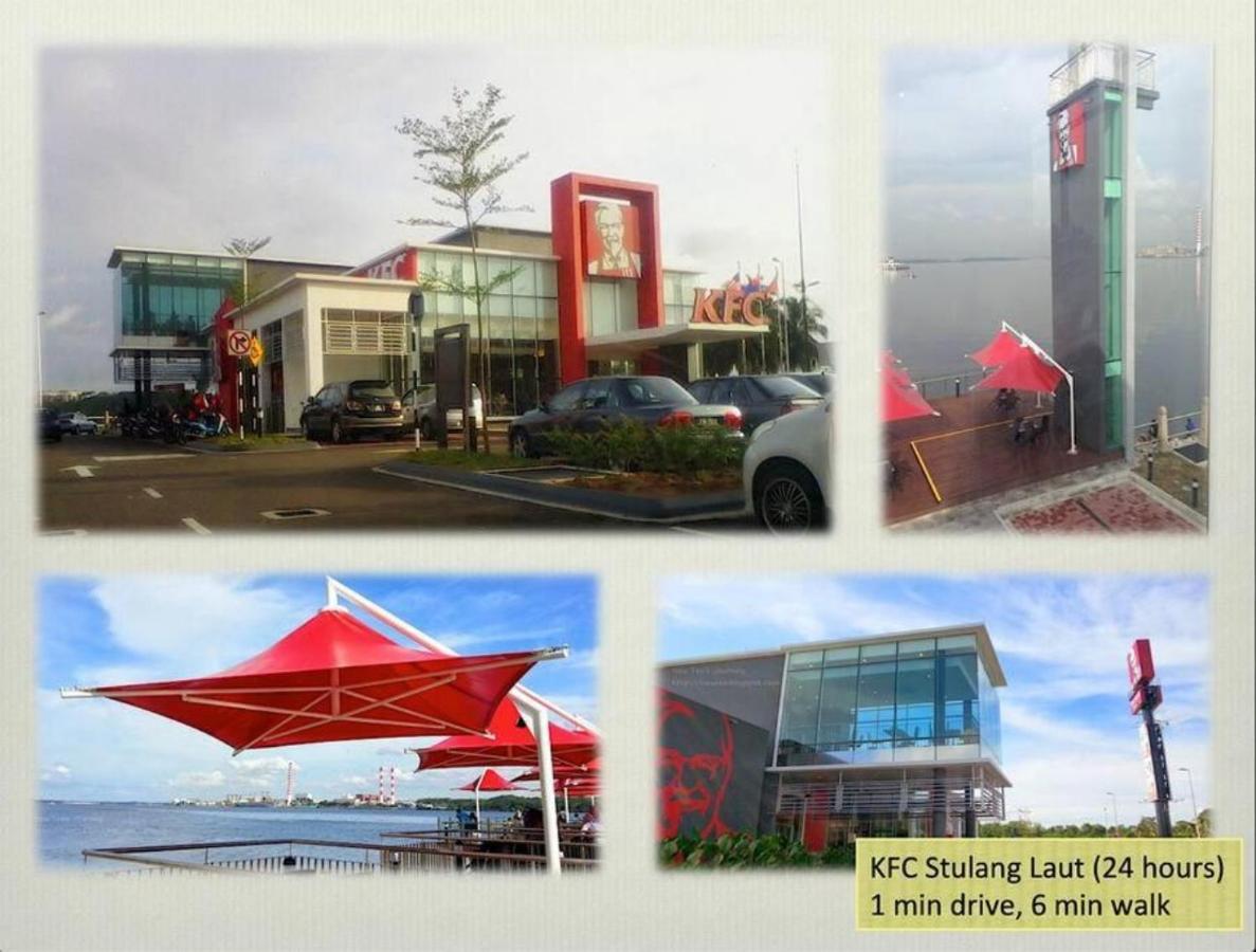 Seaview Condo Near Rf Mall, Food Court & Free Netflix Johor Bahru Exterior foto